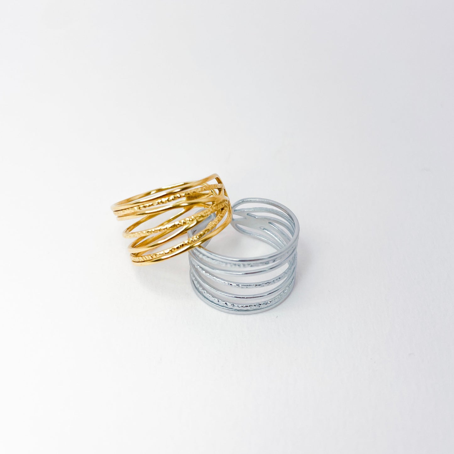bagues semainier en acier inoxydable. waterproof et ajustable, bijoux best-seller