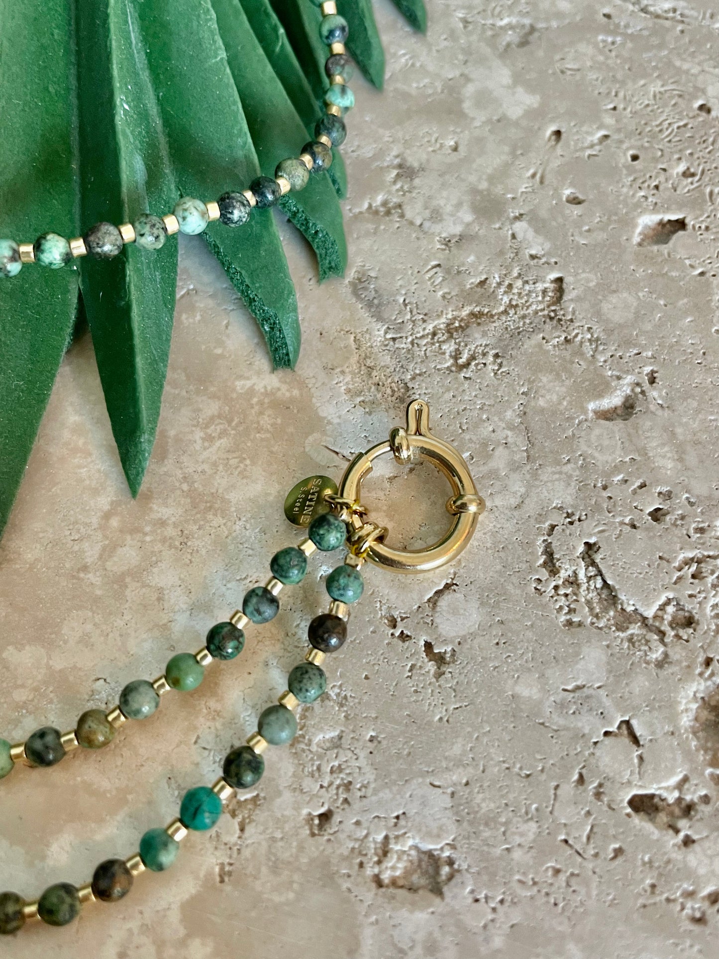 Collier Chloé jaspe africaine