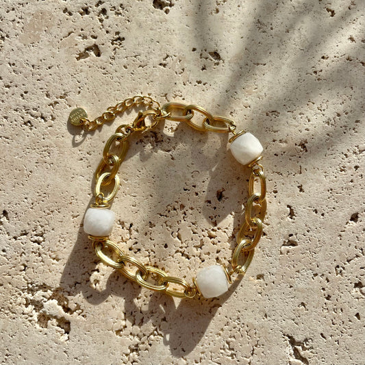 Bracelet Ricky quartz blanc