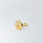 bague avec abeille en acier inoxydable doré. résiste à l'eau