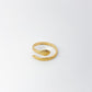 bague en acier inoxydable. forme de serpent, résiste à l'eau, taille ajustable