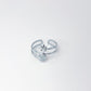 bague étoile argentée, ajustable et waterproof